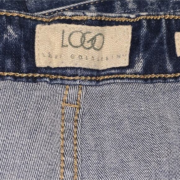 Logo Straight Leg High Rise Stretch Women's Blue Jeans Plus Size 20W - Picture 10 of 10